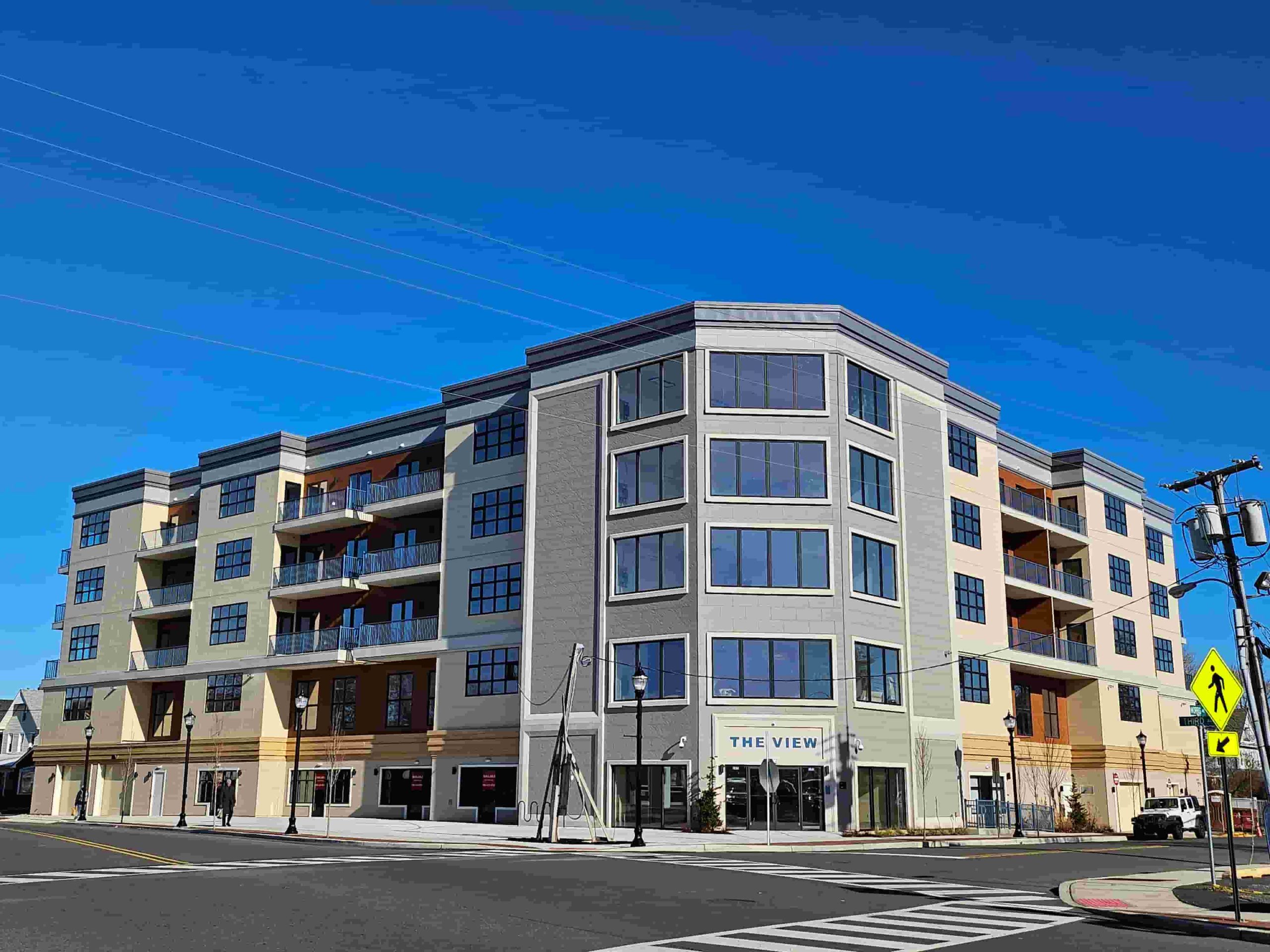 The view is an upscale condominium by the Long Branch train station and within walking distance of Pier Village.